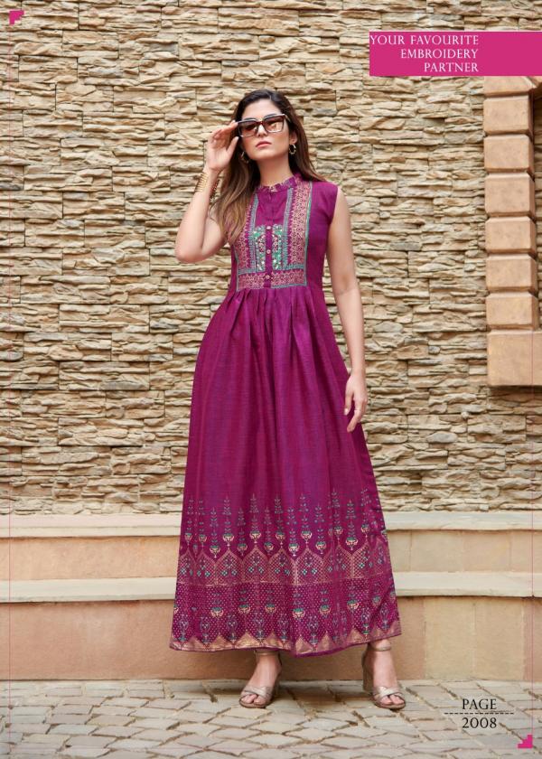 Rangjyot Charvi 2 Classic Wear Long Rayon Anarkali Kurti Collection